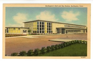 IA - Burlington. Burlington's Rail & Bus Station