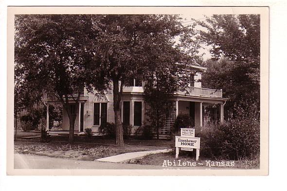 Real Photo,  Abilene, Kansas, Eisenhower Home, President