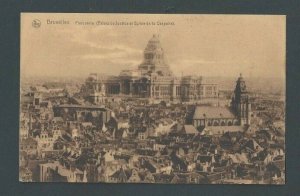 1918 Post Card  Brussels Belgium Panoramic View Of City