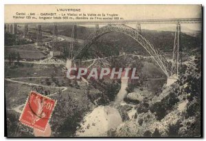 Old Postcard Auvergne Cantal Garabit Viaduct and the Valley of Truyere
