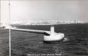 Fort St. Elmo Lighthouse Valetta Malta Spain Real Photo Postcard