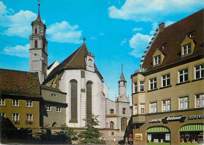Germany Postcard Ausburg Annakirche am Martin Luther Platz