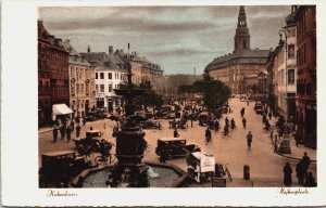 Denmark Copenhagen København Højbro Plads Vintage Postcard C094