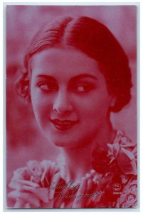 Happy New Year Pretty Woman Curly Hair France Unposted Vintage  Postcard