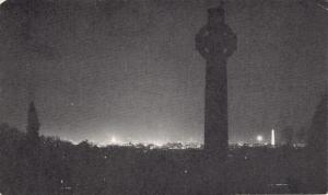 WASHINGTON DC WASHINGTON CATHEDRAL~MOUNT SAINT ALBAN~NIGHT VIEW POSTCARD 1940s