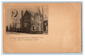 c1900s St. James Episcopal Church, Hartford Connecticut CT PMC Antique Postcard
