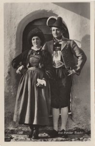 Tirol Austria Folklore Costume Old Real Photo Postcard