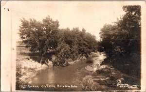 RPPC Scene on Ponca River, Bristow NE c1910s Vintage Postcard M41