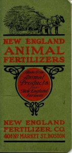 Booklet/Notebook-  New England Fertilizer Co, 1910-1911    (5.5 X 2.75)48pp