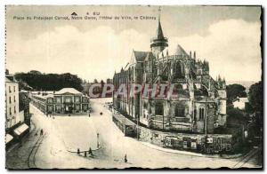 Old Postcard Eu President Carnot Square Notre Dame L & # City 39hotel the castle