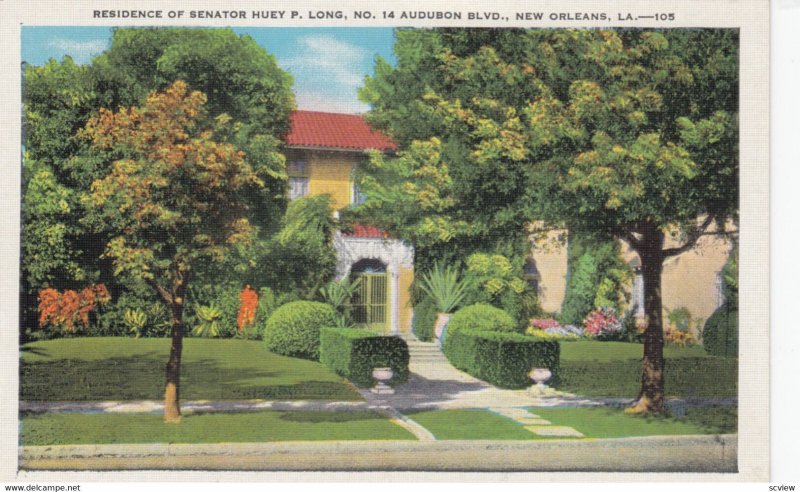 NEW ORLEANS , Louisiana , 1910-30s ; Huey P. Long House