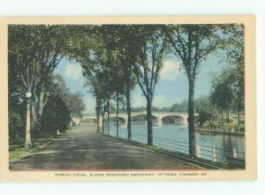 1930's CANAL ALONG DOMINION DRIVEWAY Ottawa Ontario ON F0098