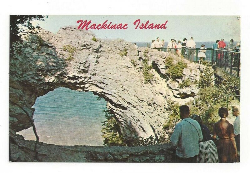 Postcard Michigan MI Mackinac Island Arch Rock Standard View Card 