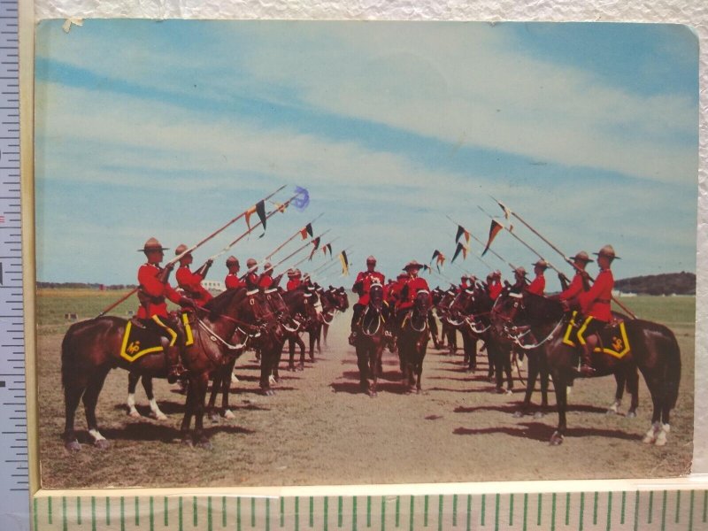 Postcard Troop inspection of the Royal Canadian Mounted Police, Canada 