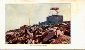 Summit Pikes Peak Colorado Vintage Postcard C058