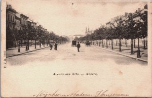Belgium Antwerp Anvers Avenue des Arts Vintage Postcard C097