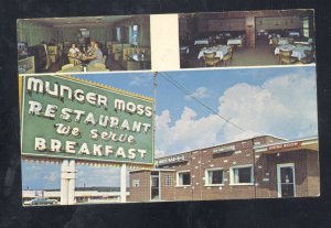 LEBANON MISSOURI ROUTE 66 MUNGER MOSS RESTAURANT INTERIOR ADVERTISING POSTCARD