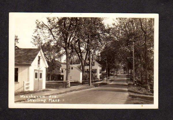 MA Waushacum Ave,Sterling Mass Massachusetts Postcard Real Photo RPPC RP