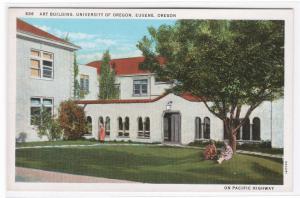 Art Building University Oregon Eugene 1920s postcard