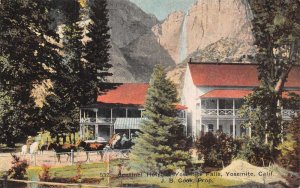 Yosemite California Sentinel Hotel by Yosemite Falls Vintage Postcard AA65733