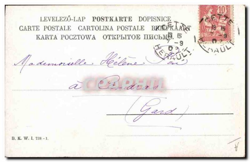 Old Postcard Fancy Day Monday