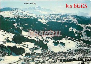 Modern Postcard Les Gets Haute Savoie The station the ski fields and the Mont...