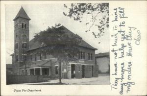 Piqua OH Fire Dept b&w Version c1910 Postcard