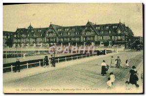 Old Postcard Deauville Casino and Hotel Normandy and tennis