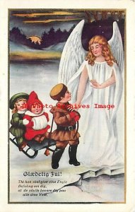 Christmas, Whitney No WNY11-1, Angel Stopping Children from Falling through Ice