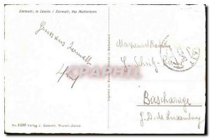 Old Postcard Zermatt Matterhorn und Hutten