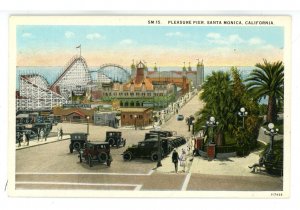 CA - Santa Monica. Pleasure Pier Amusements, Roller Coaster ca 1907