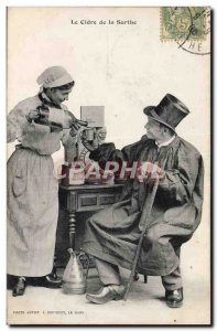 Old Postcard Cider Sarthe Alcohol