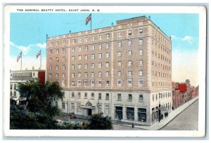 1931 The Admiral Beatty Hotel Saint John New Brunswick Canada Postcard