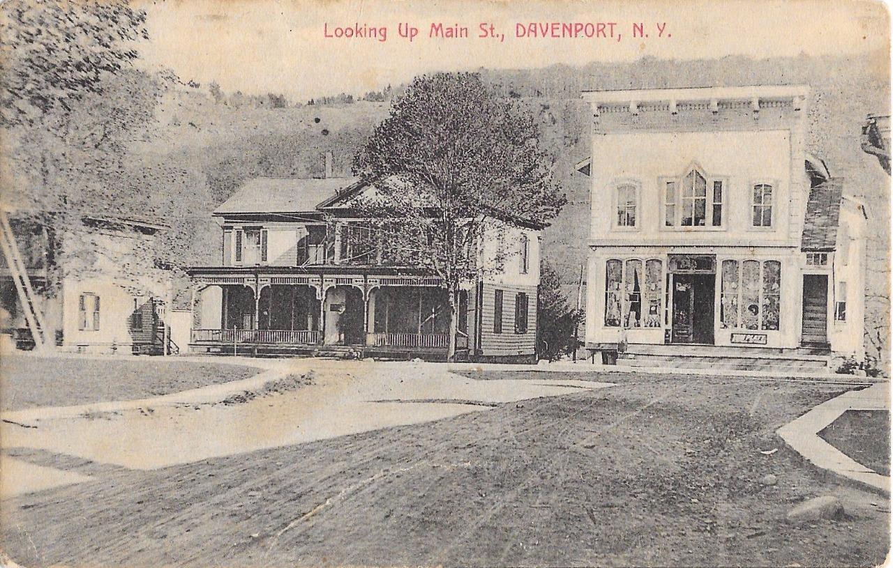 Main Street Davenport New York Vintage NY Postcard United States