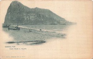 Vintage Gibraltar 1900s G. Dautez Postcard Rock of Gibraltar View from S. Felipe