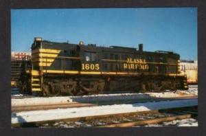 AK ALASKA Railroad Train ANCHORAGE Postcard RR No 1605