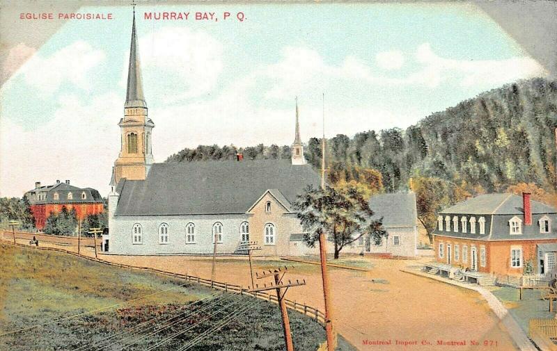 MURRAY BAY QUEBEC CANADA~EGLISE PAROISIALE POSTCARD