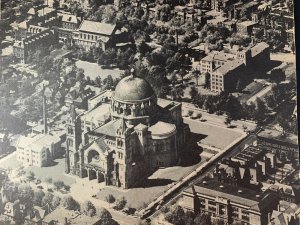 Vtg Jumbo Postcard BW 9x7 Air View of St Louis Cathedral & Environs 