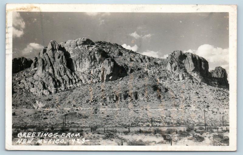 Postcard NM Lordsburg Greetings From New Mexico RPPC Real Photo H26