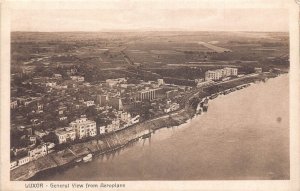 L383 Egypt Luxor General View from Aeroplane vintage postcard