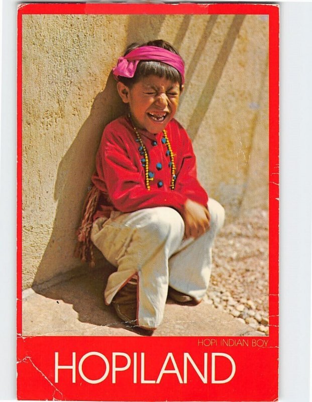 Postcard Hopi American Indian Boy, Hopiland, Arizona