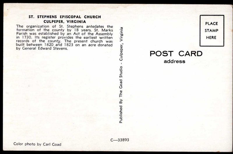 Virginia CULPEPER St. Stephens Episcopal Church - Chrome