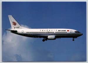 Airplane Postcard Air China Airlines Boeing 737-3J6 On Approach Hong Kong CE2
