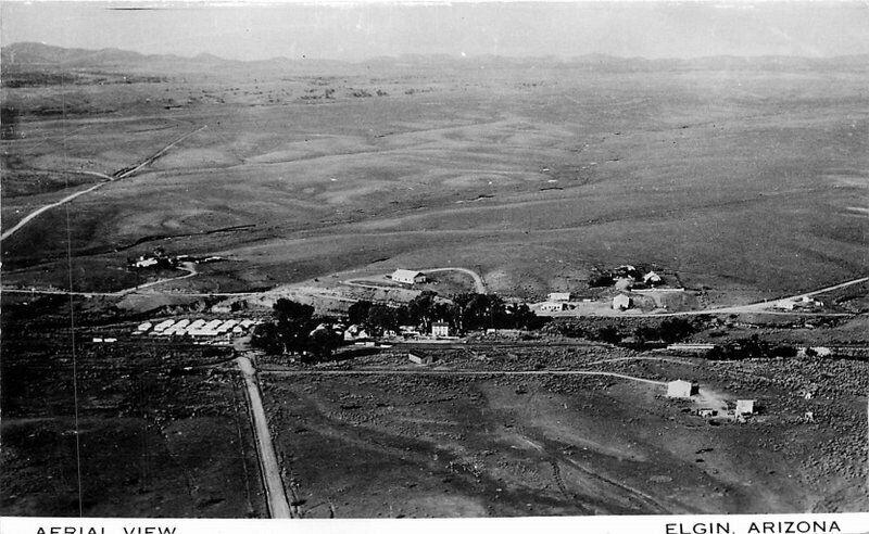 Airview Elgin Arizona 1950s RPPC Photo Postcard 3382