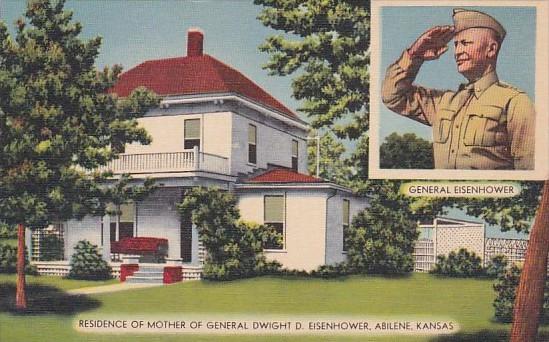 Kansas Abilene Residence Of Mother Of General Dwight D Eisenhower