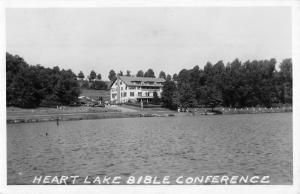 Heart Lake New York Bible Conference Real Photo Antique Postcard K99679