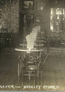 Decorah IOWA RP c1915 INTERIOR SODA FOUNTAIN Candy Store K.A. VICK Ice Cream 