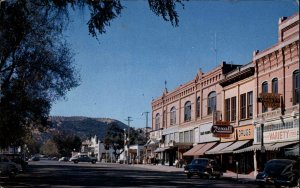 Paso Robles California CA Rexall Classic 1950s Cars Street Scene Vintage PC