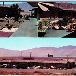 c1960s Desert Hot Springs, CA Highlander Lodge Motel Ad Promo Postcard Pool A91