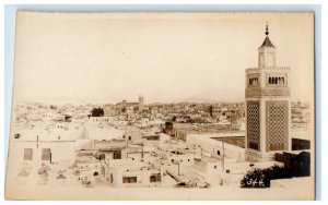 c1920's Bird's Eye View of Bizerta Tunisia RPPC Photo Unposted Vintage Postcard 